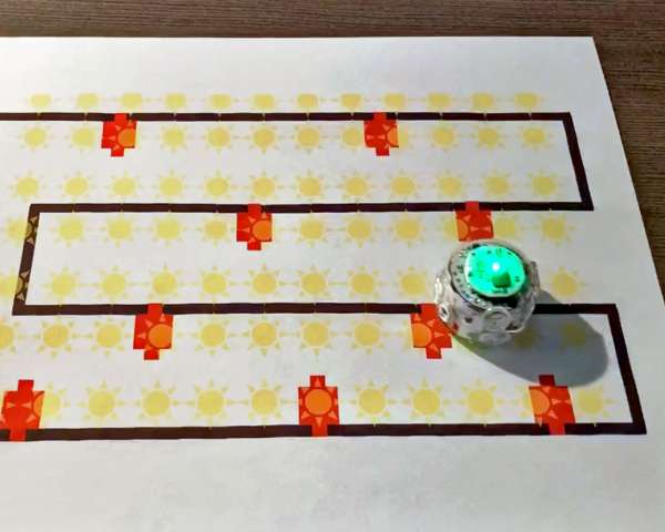 Using ozobots to simulate agriculture technology